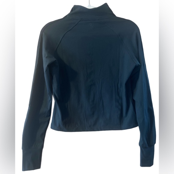 🌸 Danskin Full Zip Athletic Jacket, Black, Ribbed, Size Women’s XS - Picture 2 of 12